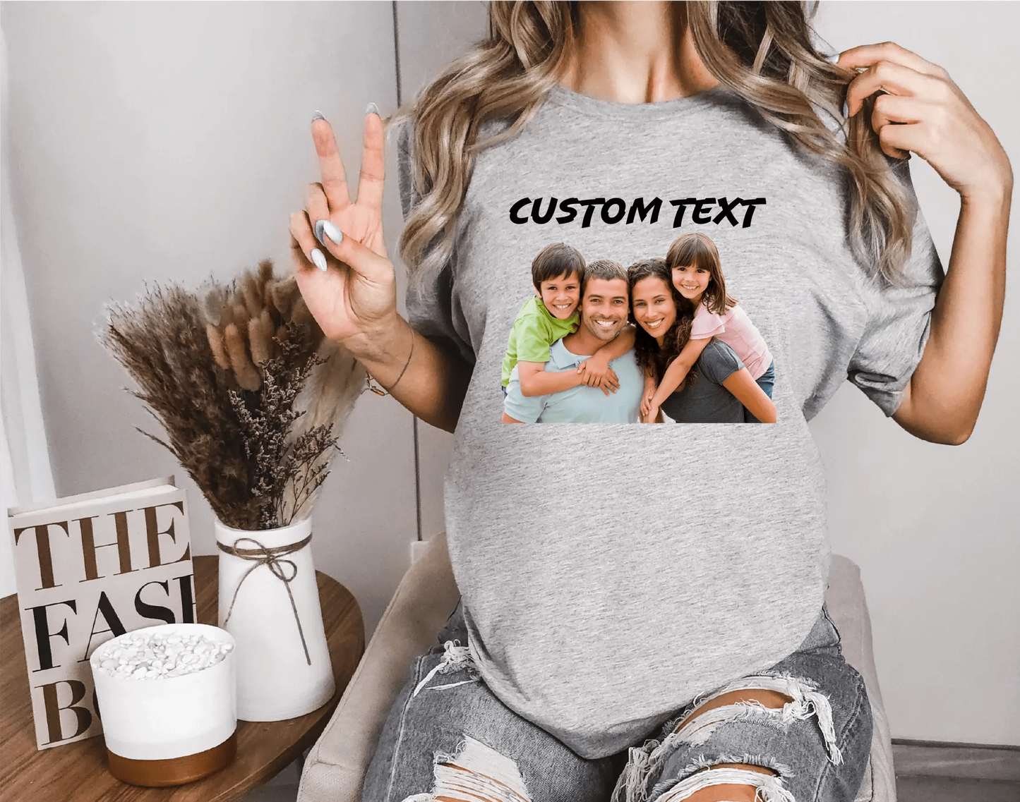 Custom Photo and Text T-Shirt