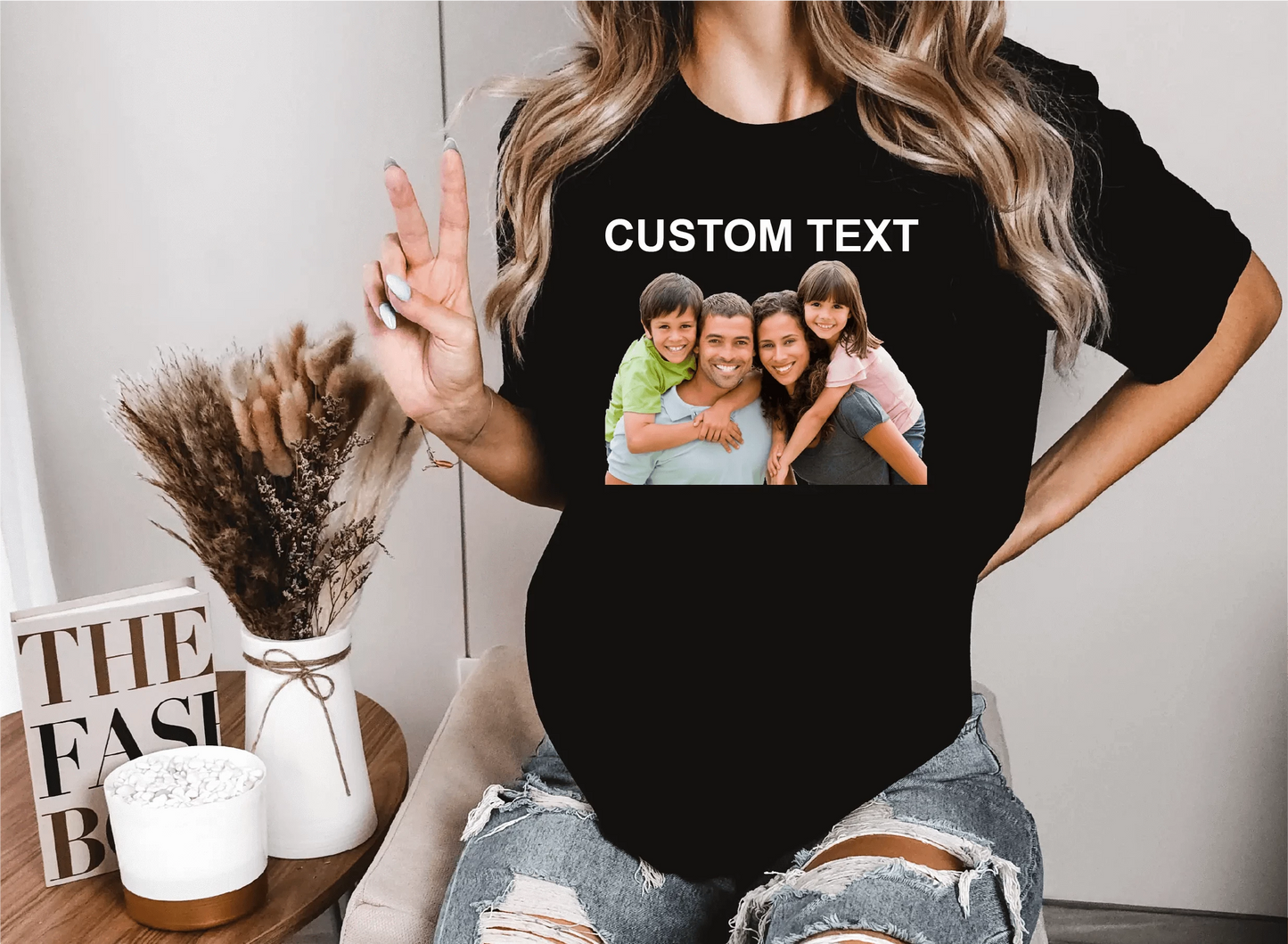 Custom Photo and Text T-Shirt