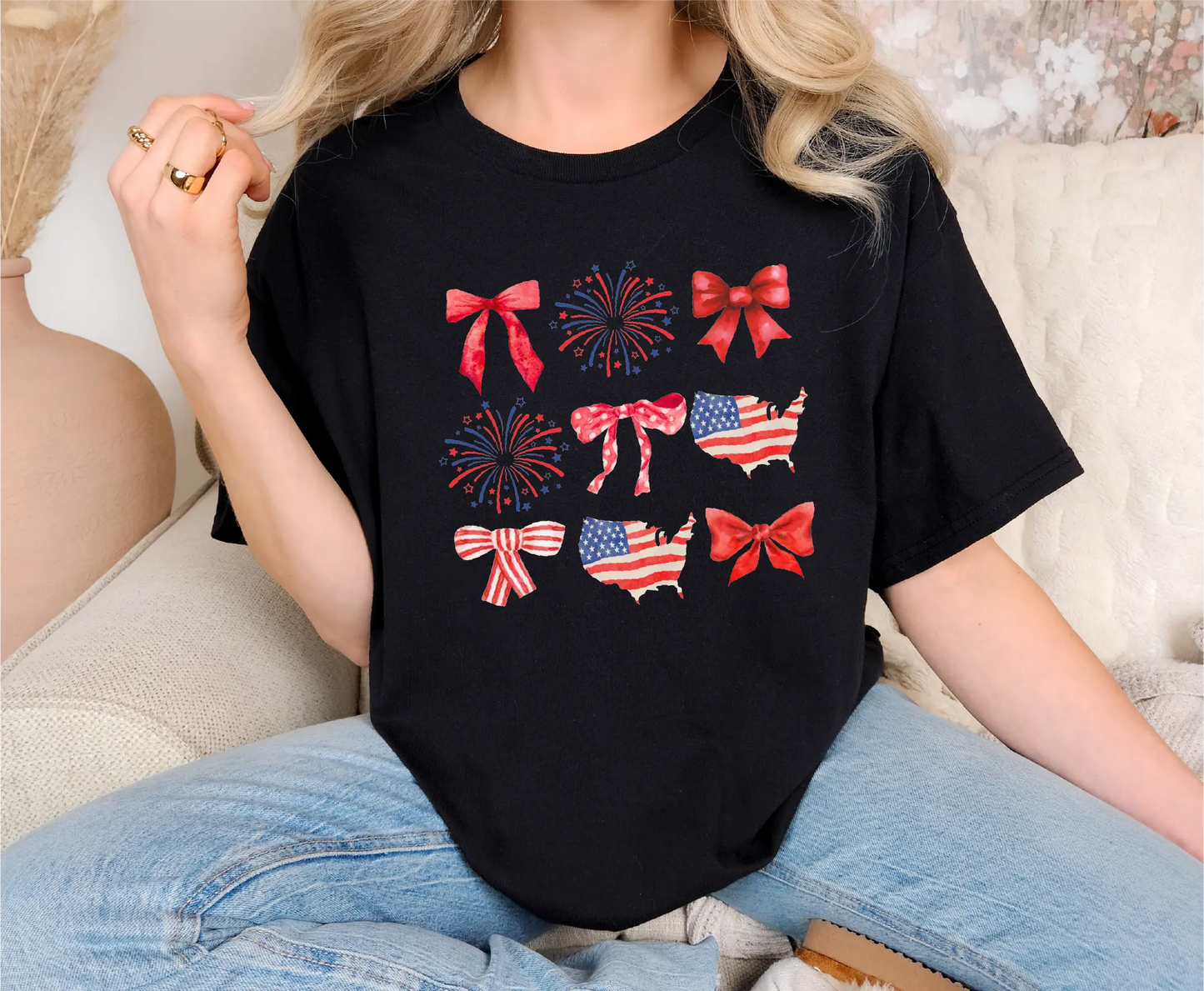 Coquette USA Flag Comfort Colors T-Shirt