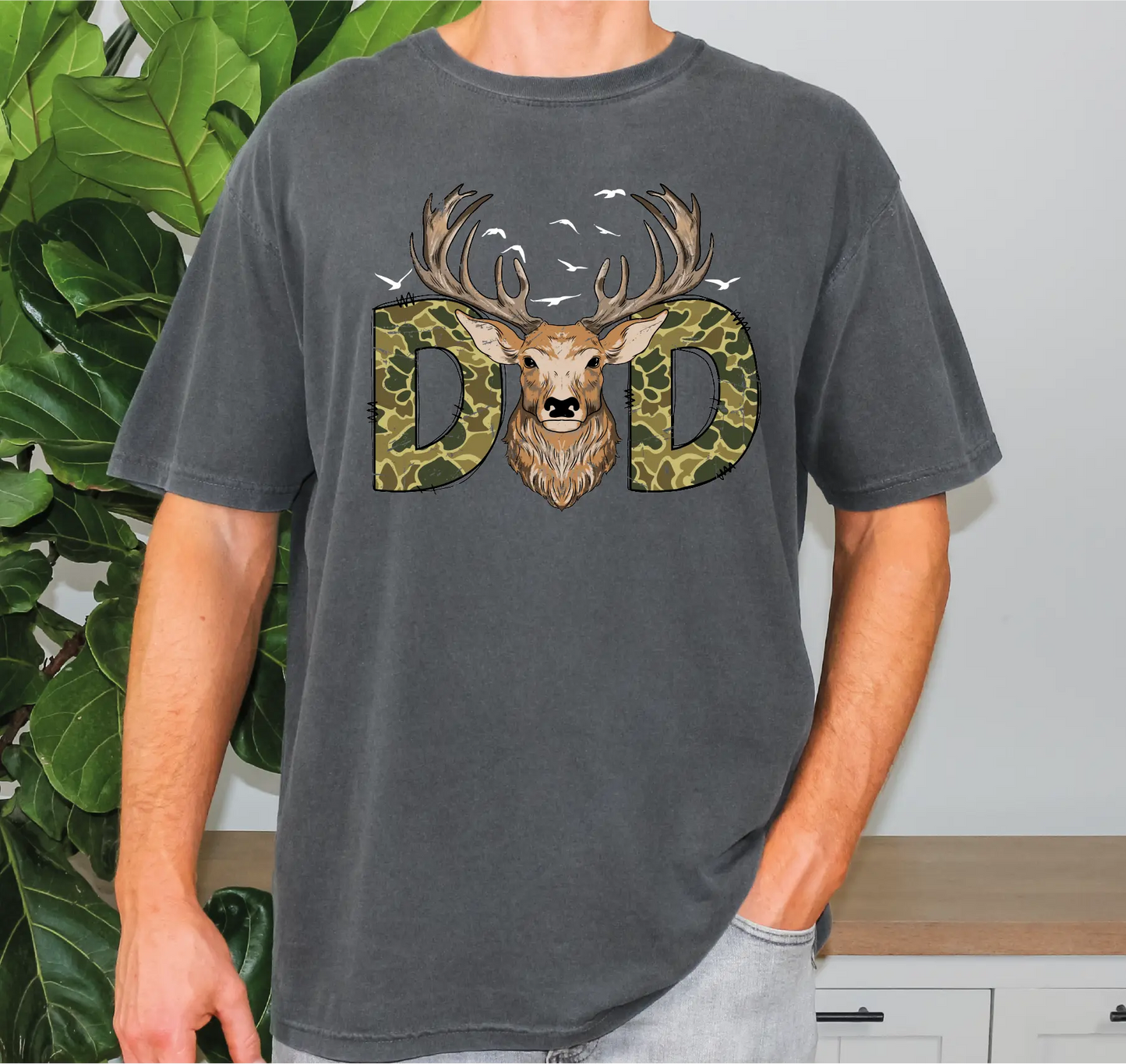 Dad Deer Comfort Colors T-Shirt