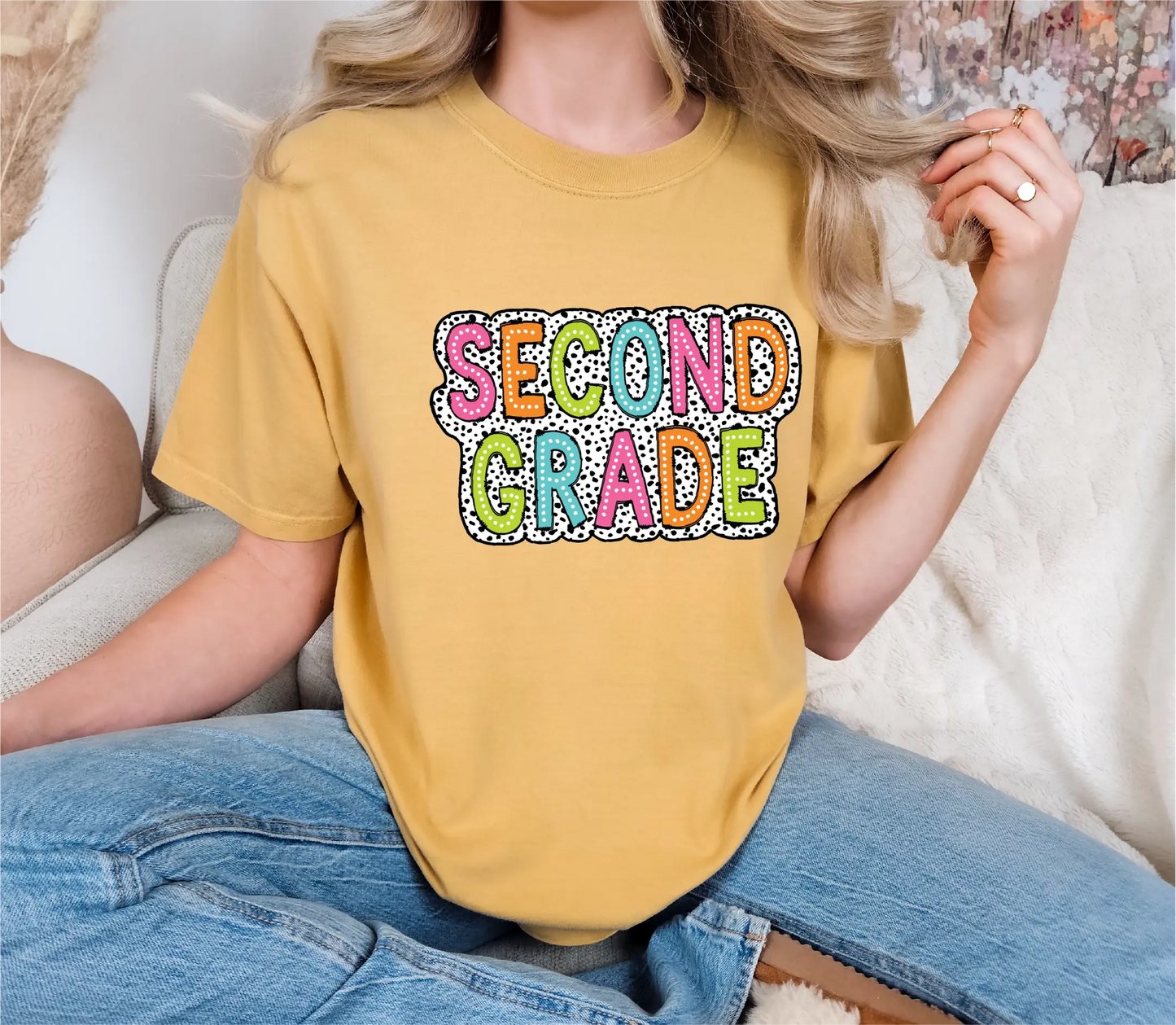 Second Grade Teacher Dalmatian Comfort Colors T-Shirt