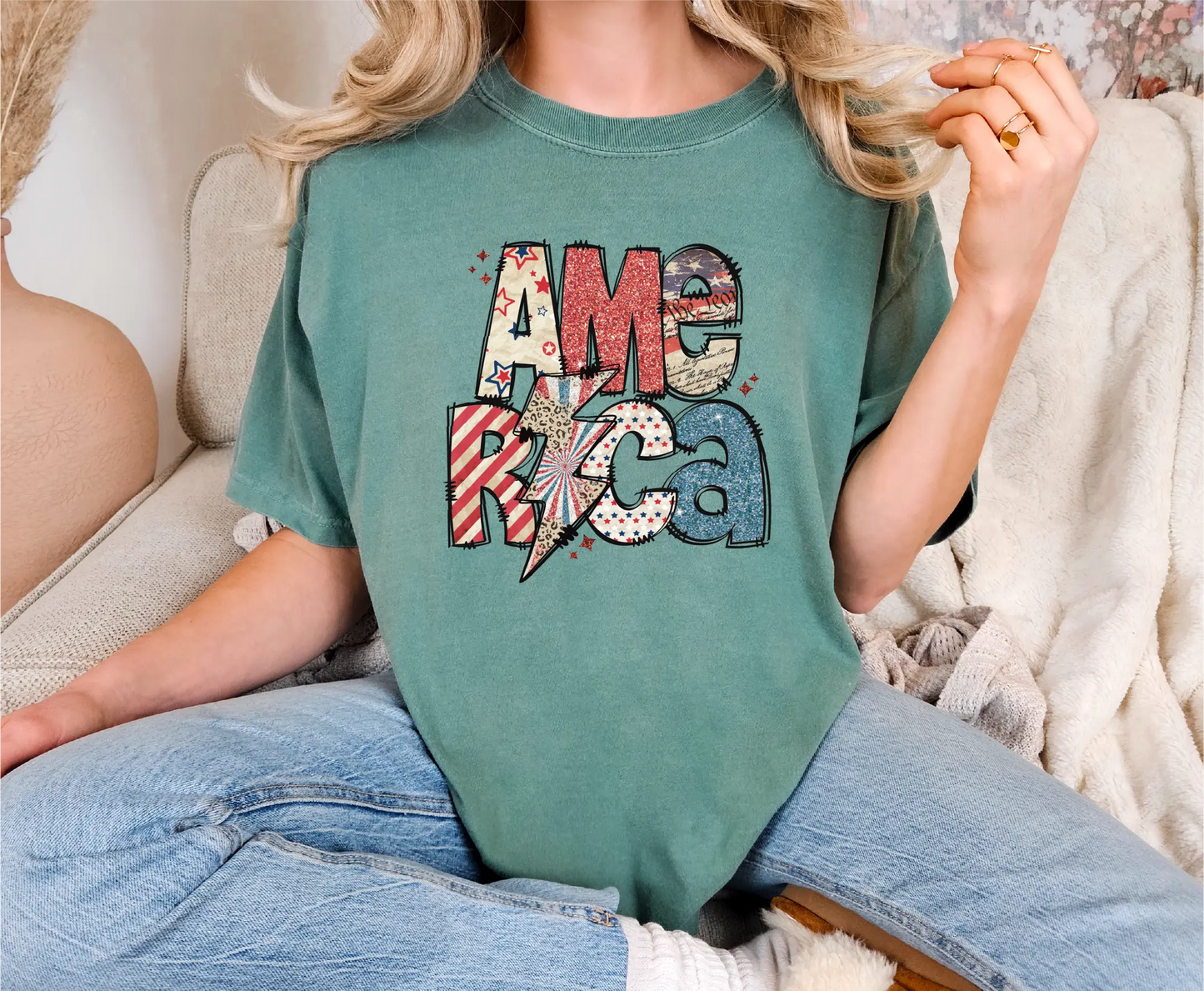 America 4th of July Comfort Colors T-Shirt