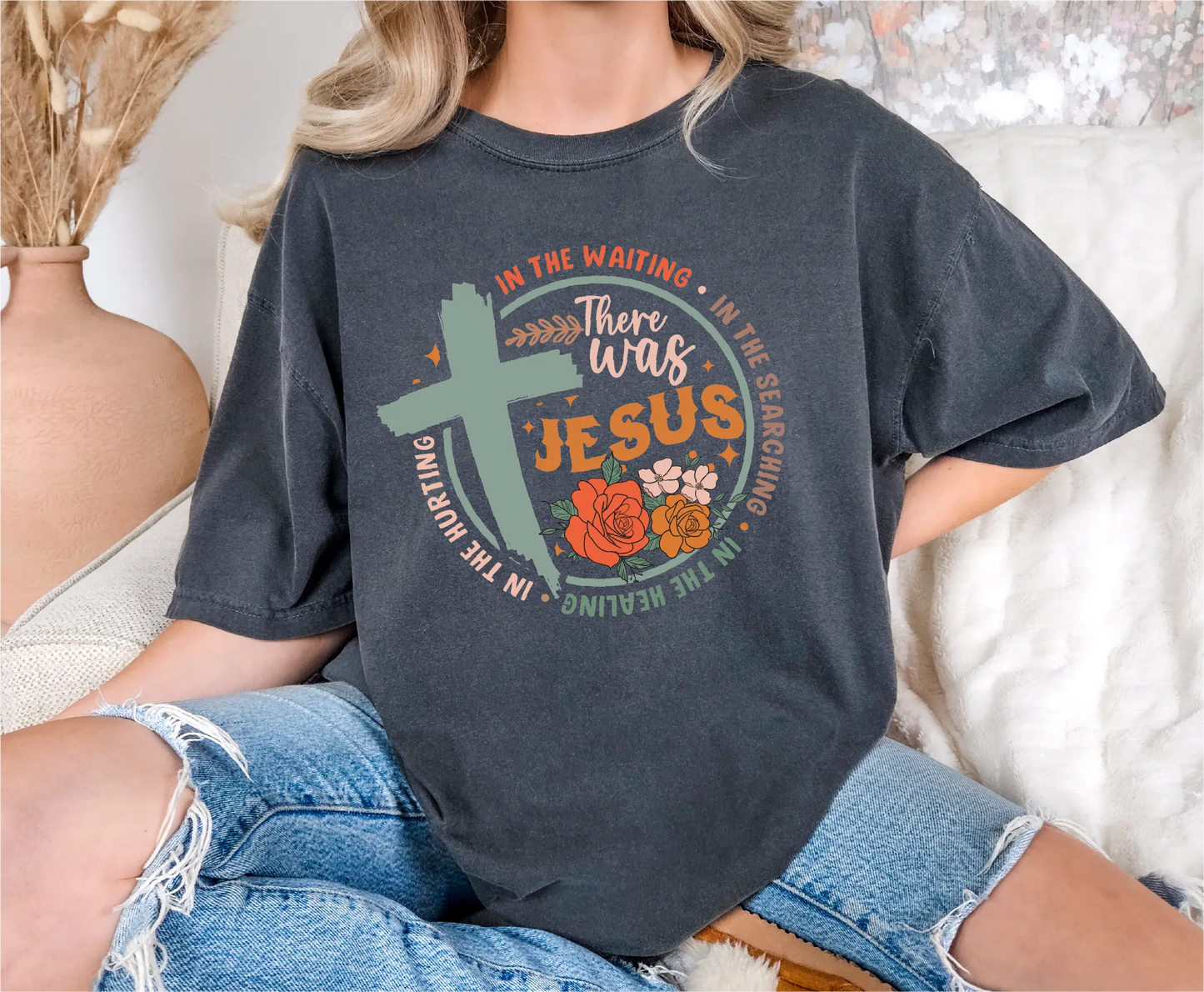Floral Jesus Comfort Colors T-Shirt
