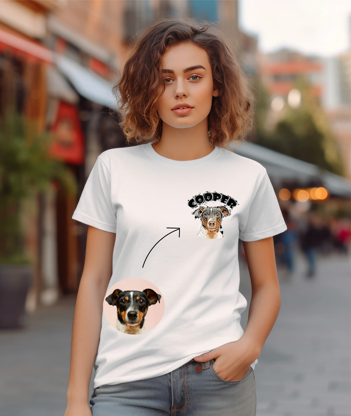 Custom Pet Cartoon T-Shirt