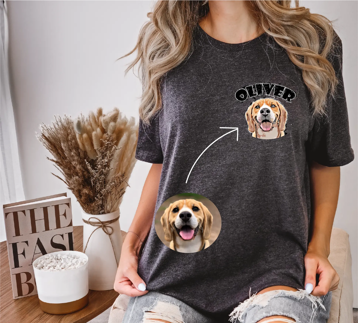 Custom Pet Cartoon T-Shirt