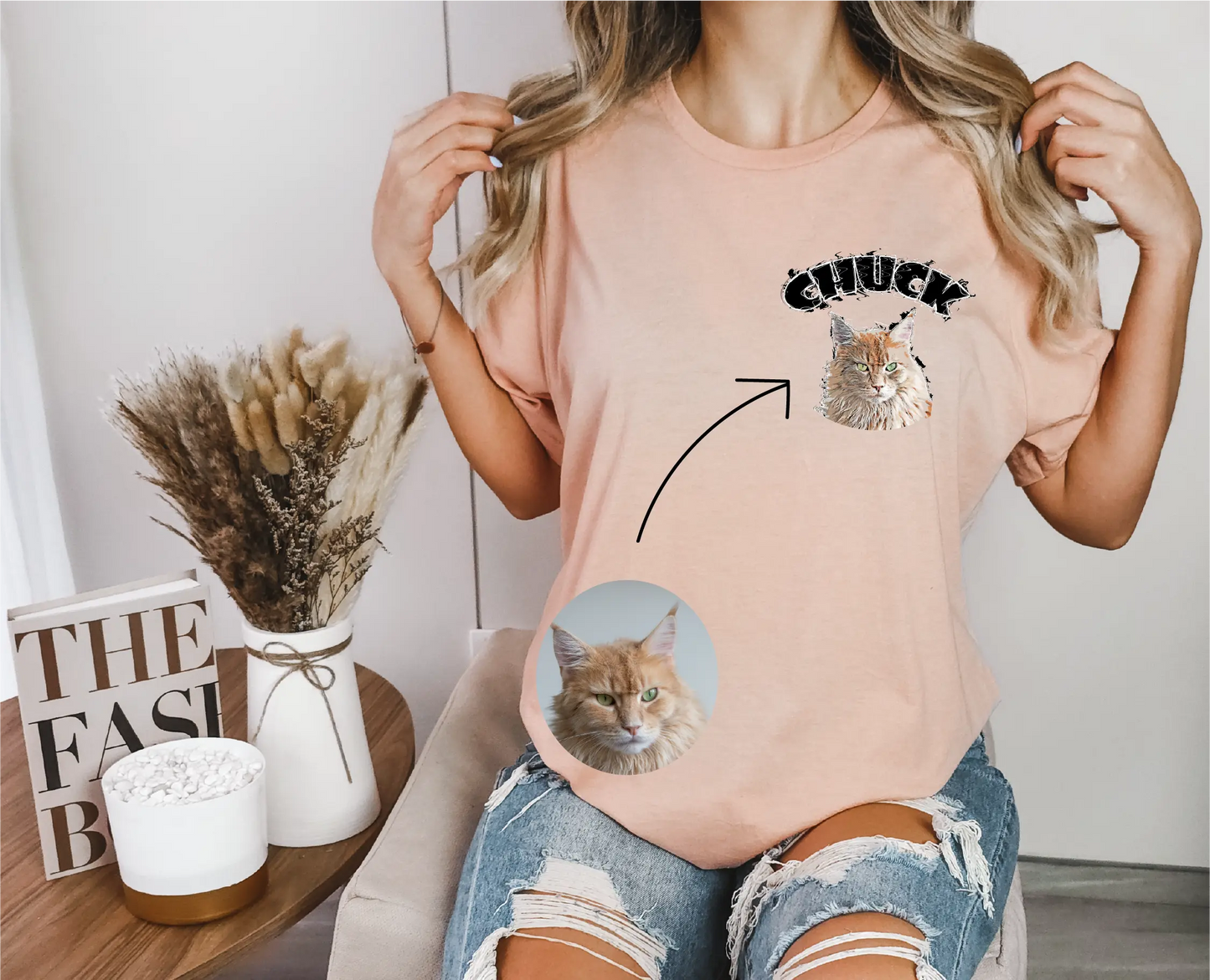 Custom Pet Cartoon T-Shirt