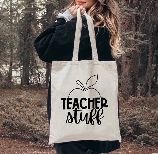 Teacher Stuff Canvas Tote Bag