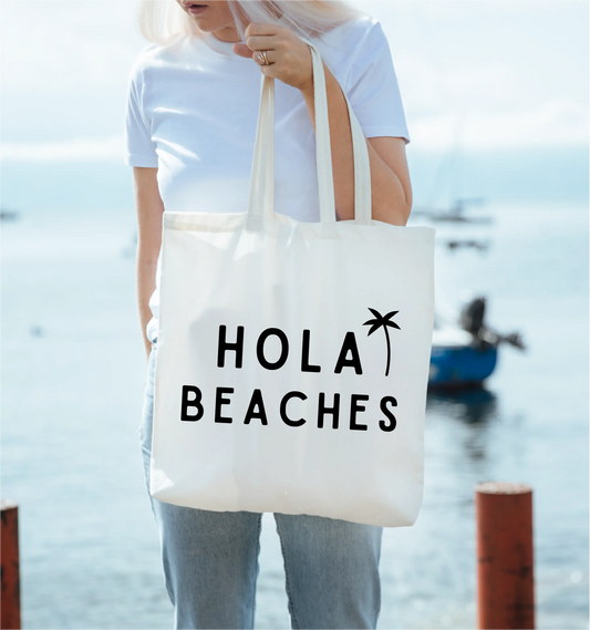 Hola Beaches Canvas Tote Bag