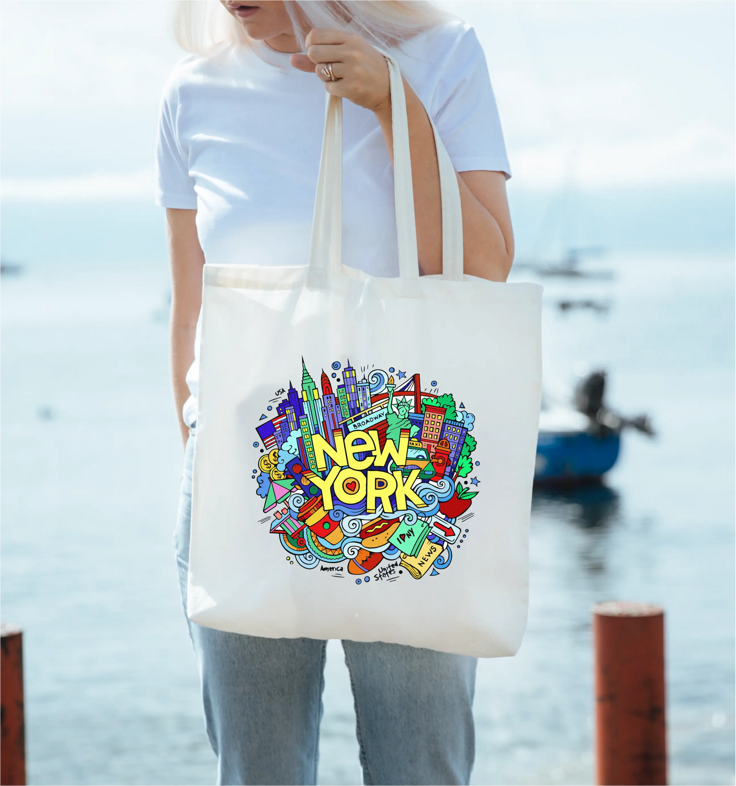 New York Canvas Tote Bag