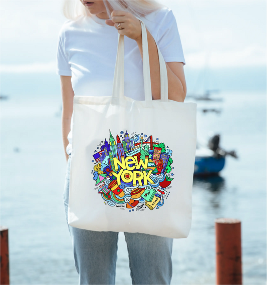 New York Canvas Tote Bag