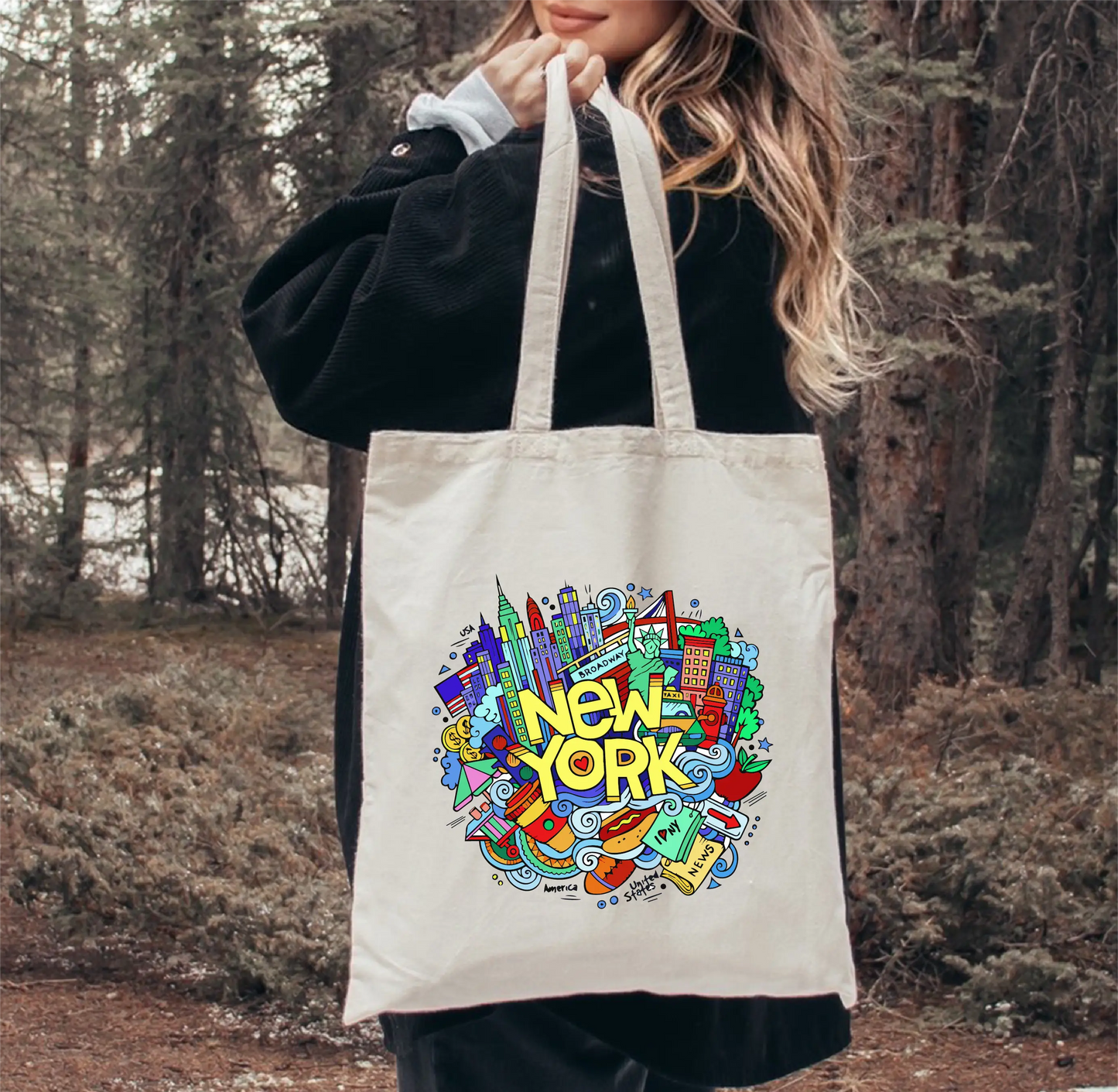 New York Canvas Tote Bag