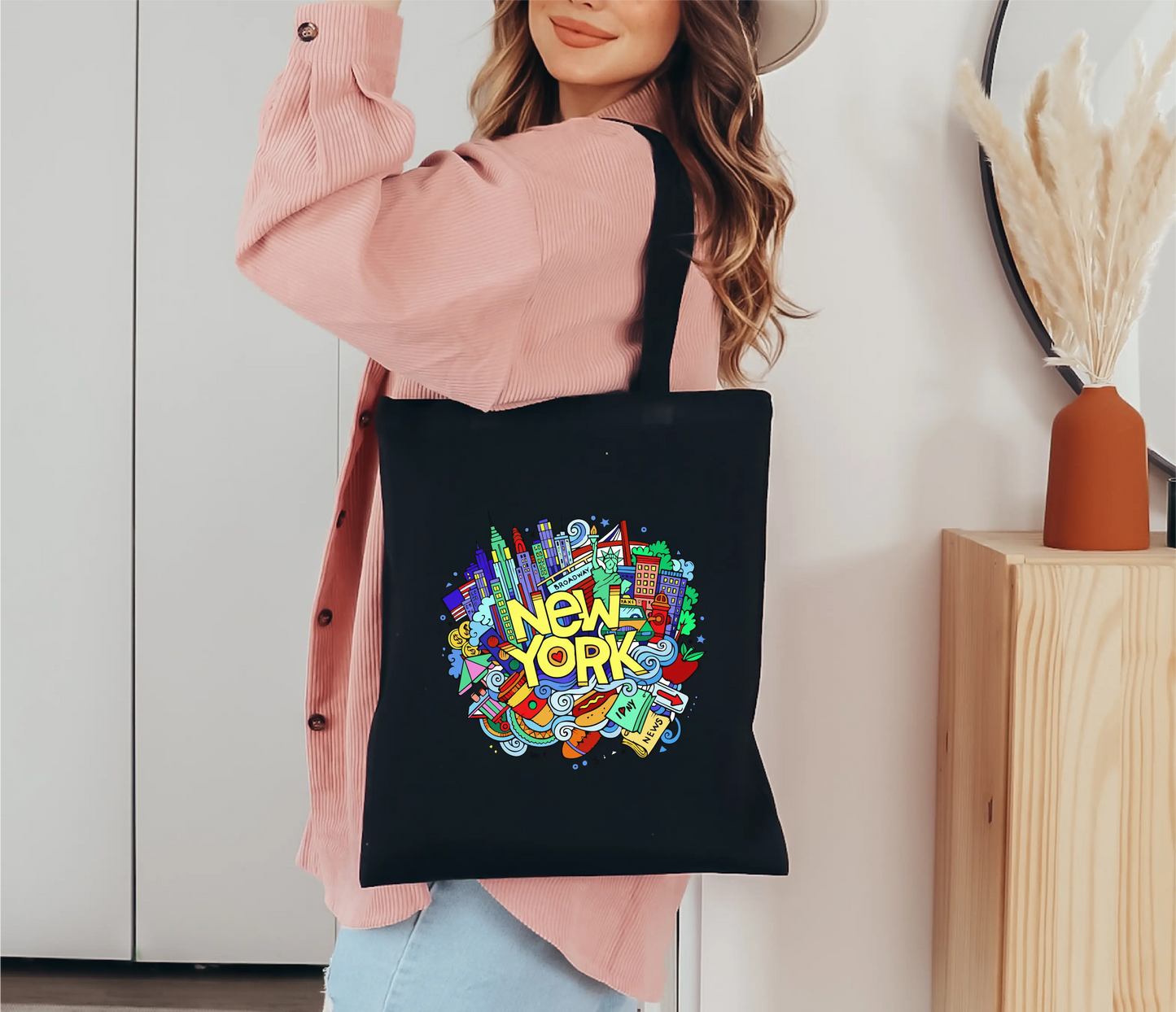 New York Canvas Tote Bag