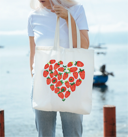 Strawberry Canvas Tote Bag