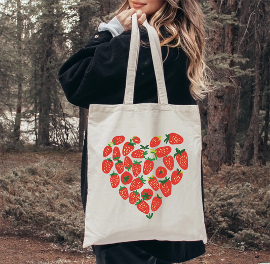 Strawberry Canvas Tote Bag