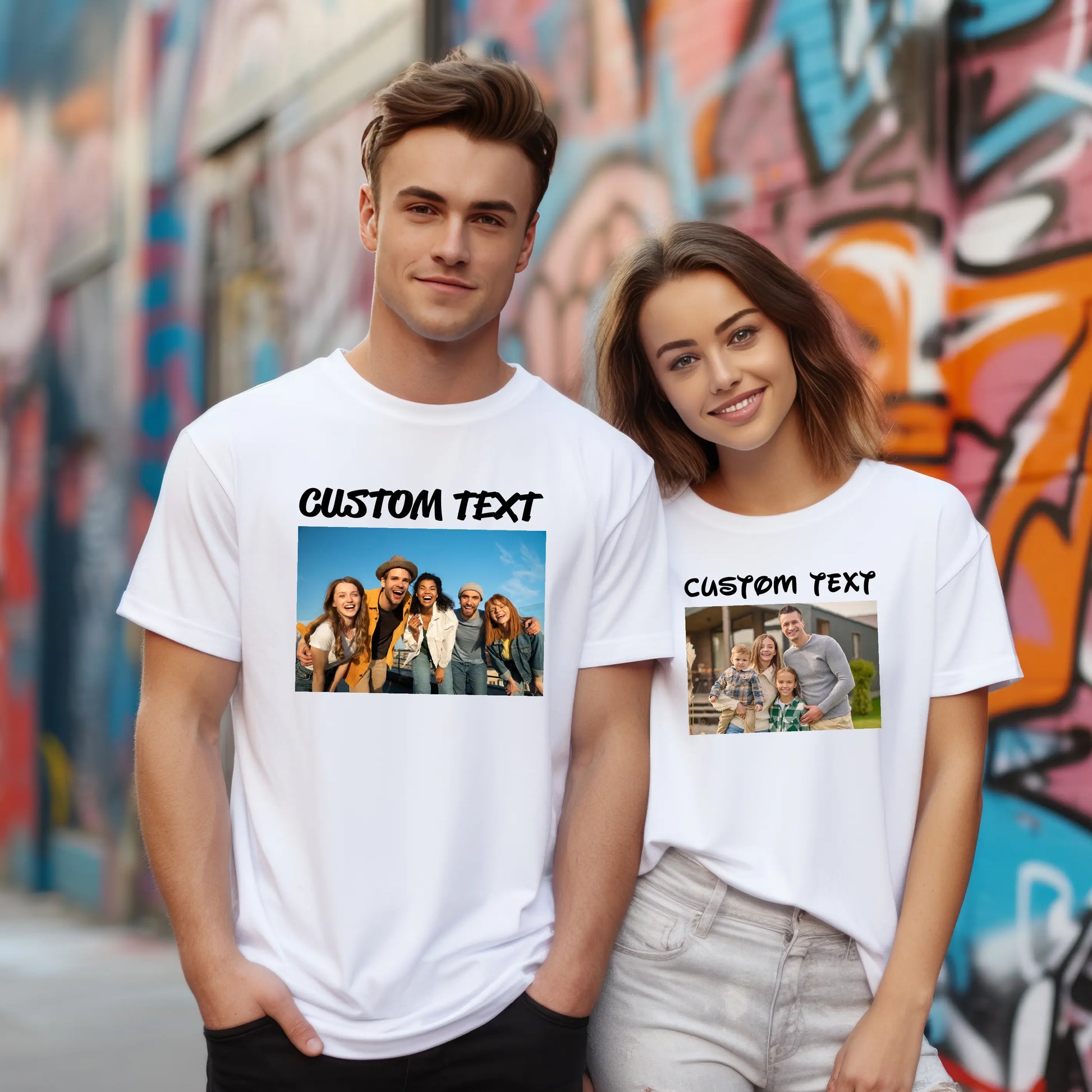 Custom Photo and Text T Shirt