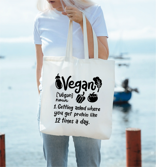 Vegan Canvas Tote Bag