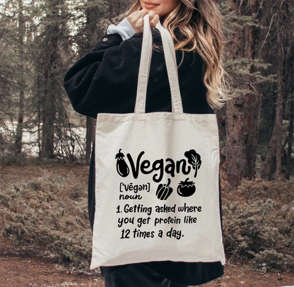 Vegan Canvas Tote Bag