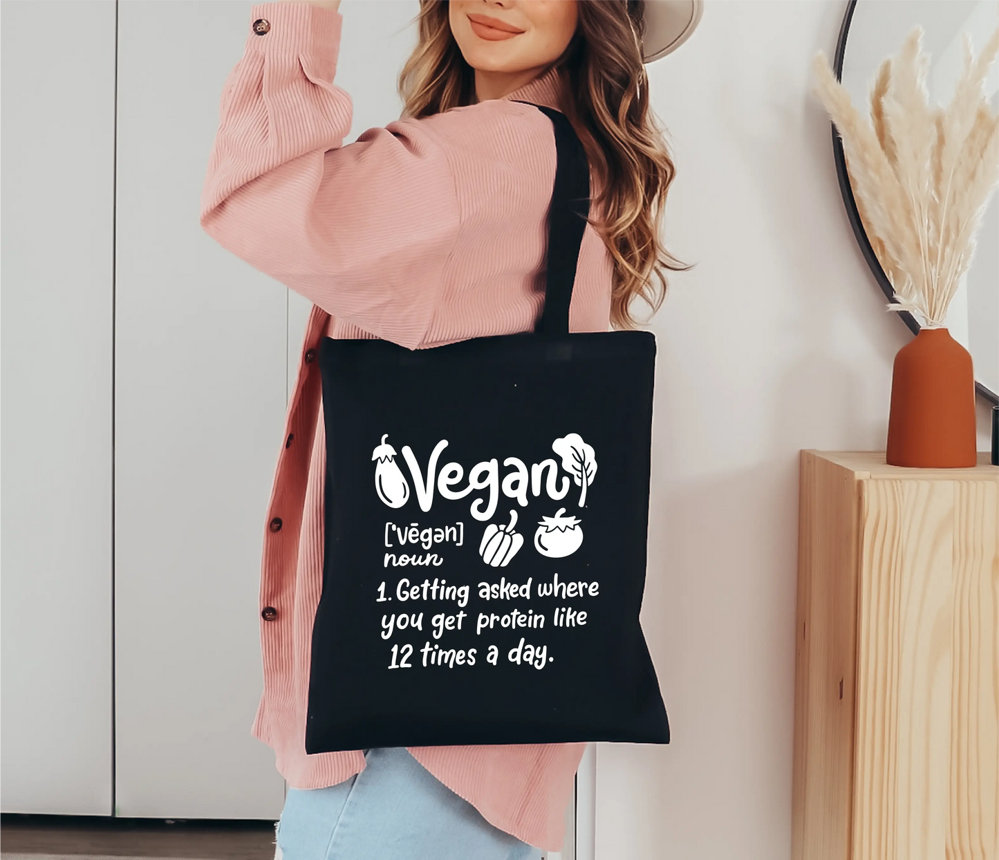 Vegan Canvas Tote Bag