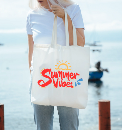 Summer Vibes Canvas Tote Bag