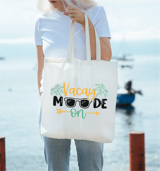 Vacay Mode On Canvas Tote Bag