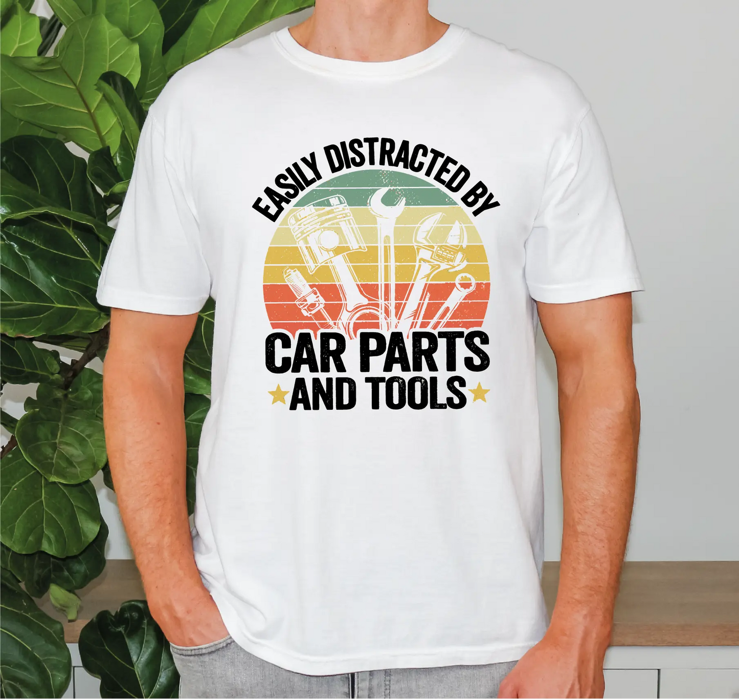 Easily Distracted By Car Parts And Tools Comfort Colors T-Shirt