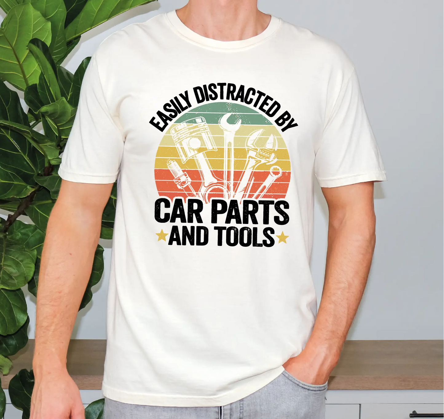 Easily Distracted By Car Parts And Tools Comfort Colors T-Shirt