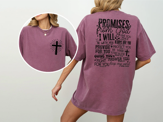 Bible Verses And Christian Cross Comfort Colors T-Shirt