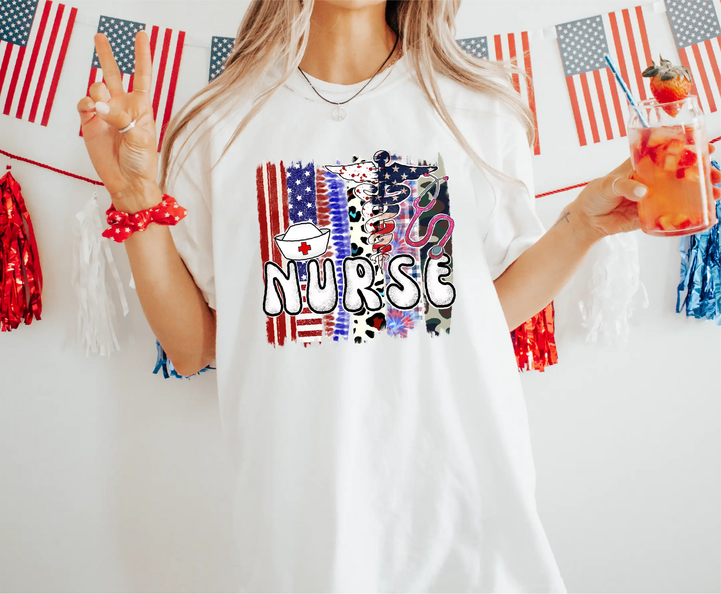 Nurse 4th of July Comfort Colors T-Shirt