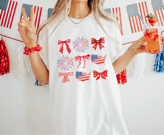 Coquette USA Flag Comfort Colors T-Shirt