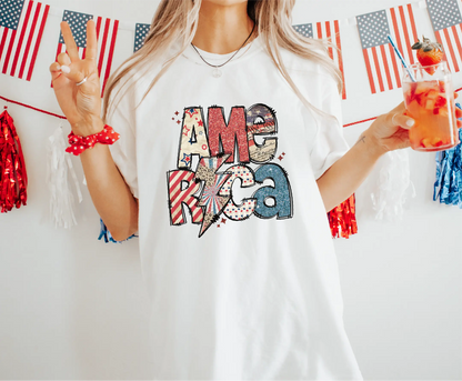 America 4th of July Comfort Colors T-Shirt