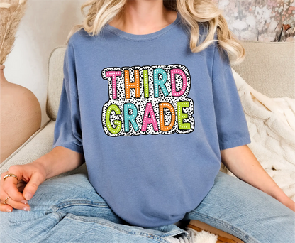Third Grade Teacher Dalmatian Comfort Colors T-Shirt