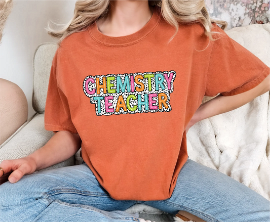 Chemistry Teacher Dalmatian Comfort Colors T-Shirt