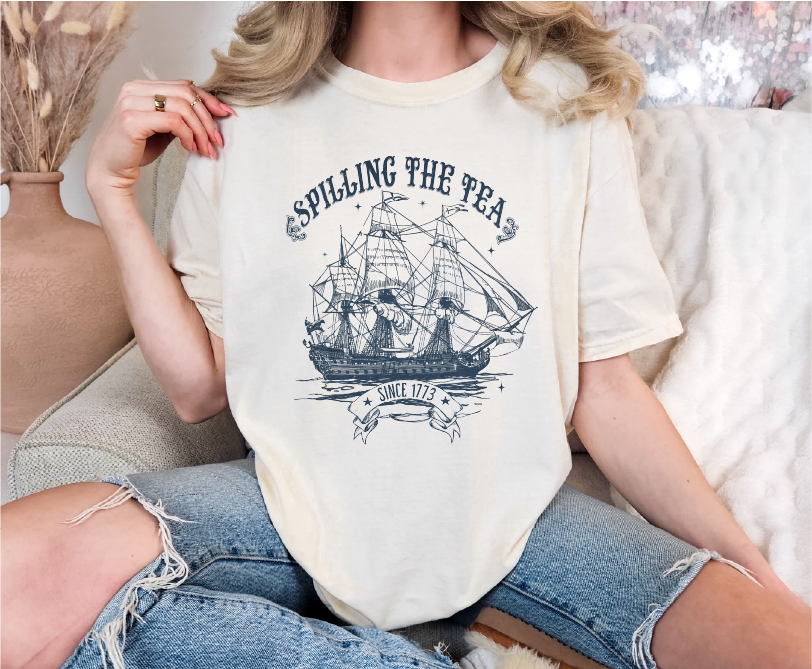 Spilling the Tea Since 1773 Comfort Colors T-Shirt