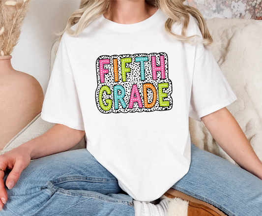 Fifth Grade Teacher Dalmatian Comfort Colors T-Shirt