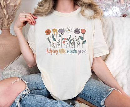 Inspirational Floral Teacher Comfort Colors T-Shirt