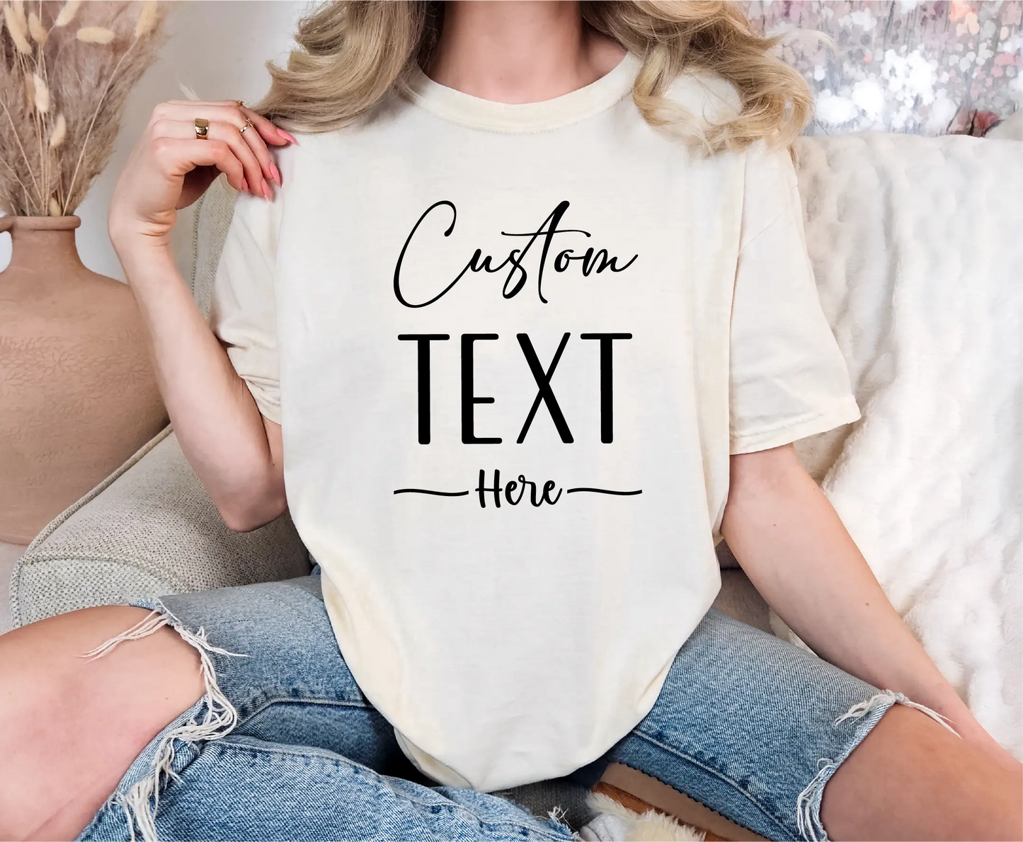 Custom Text Comfort Colors T-Shirt