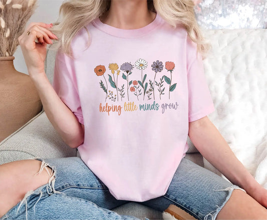 Inspirational Floral Teacher Comfort Colors T-Shirt