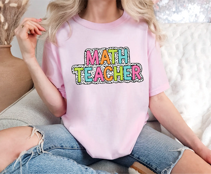 Math Teacher Dalmatian Comfort Colors T-Shirt