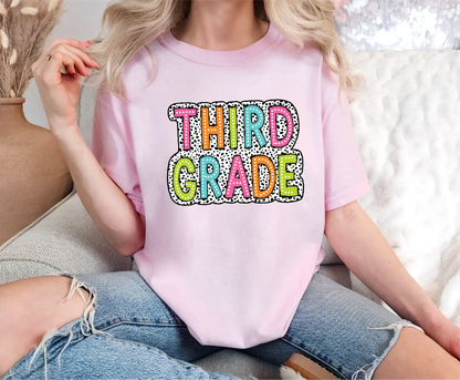 Third Grade Teacher Dalmatian Comfort Colors T-Shirt
