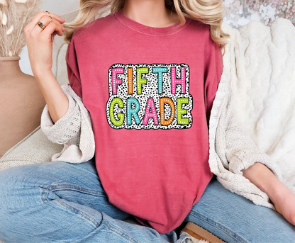 Fifth Grade Teacher Dalmatian Comfort Colors T-Shirt