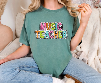 Music Teacher Dalmatian Comfort Colors T-Shirt