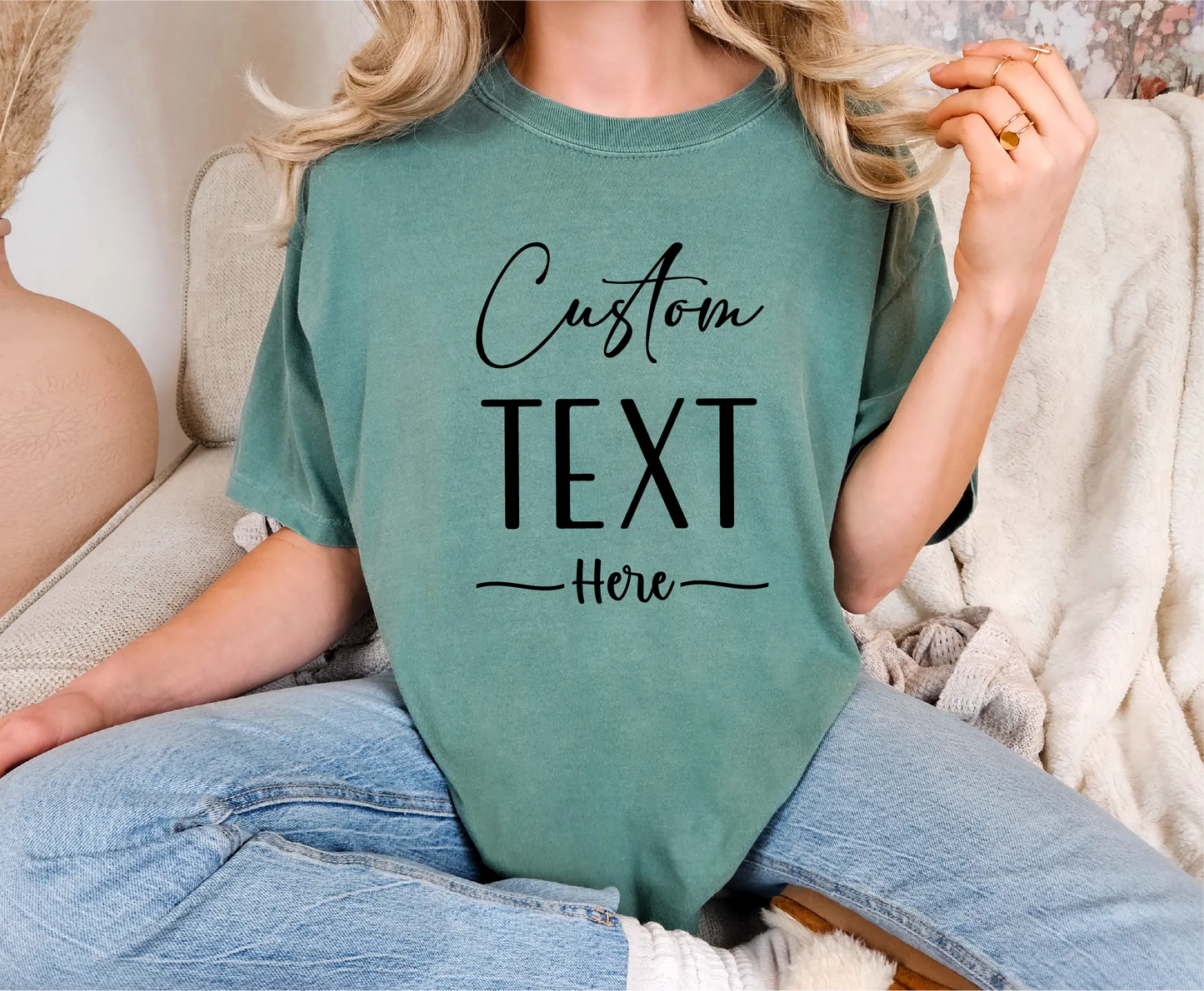 Custom Text Comfort Colors T-Shirt