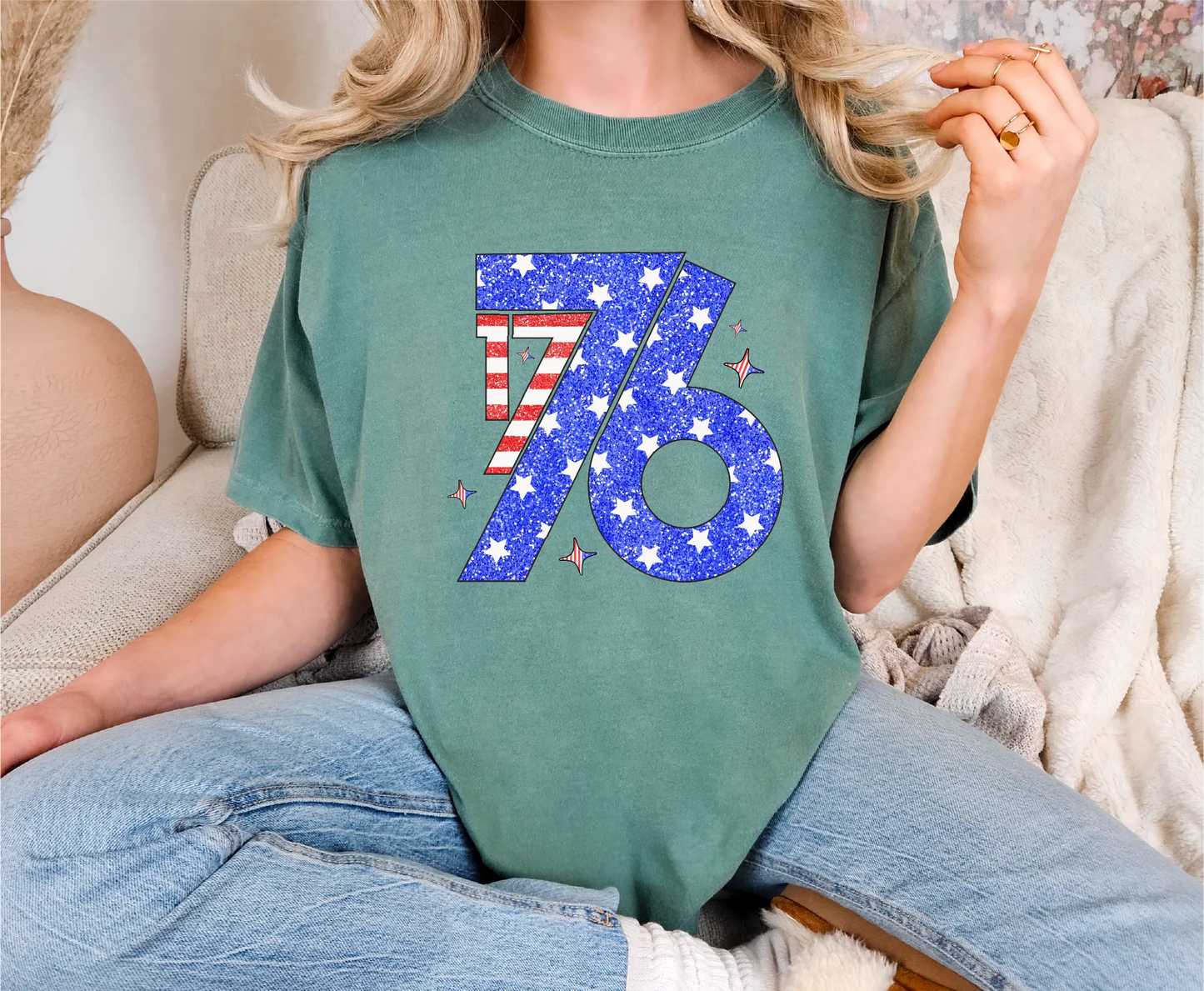 1776 USA Flag Comfort Colors T-Shirt