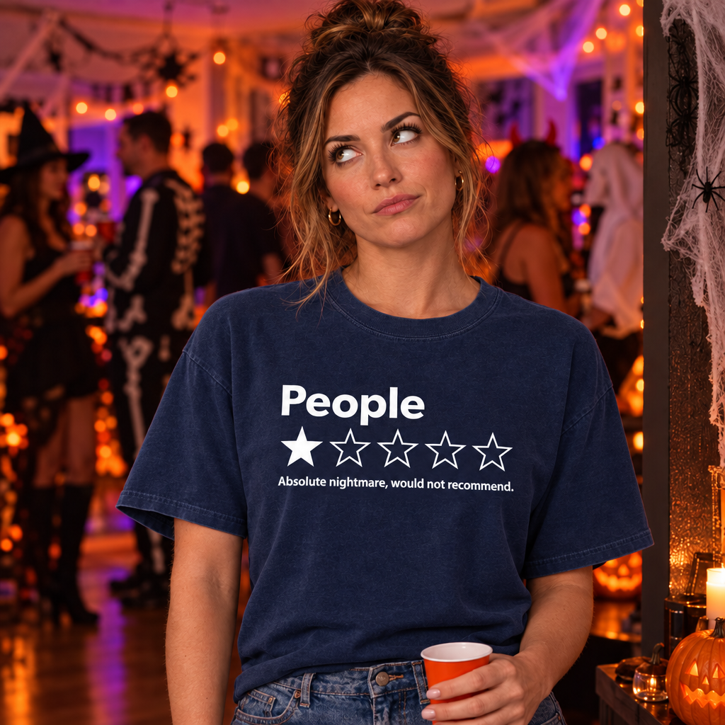 People One Star Review Shirt, Funny Introvert Comfort Colors Tee