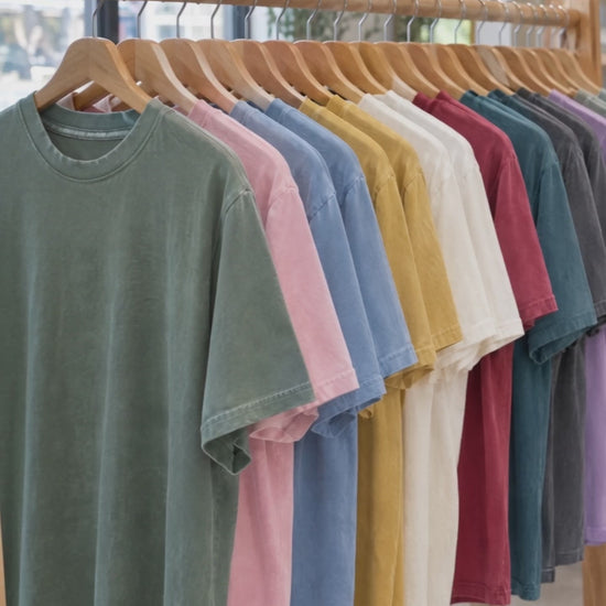 Your Way's Better Comfort Colors shirt video: color rack, back print and front pocket try-on
