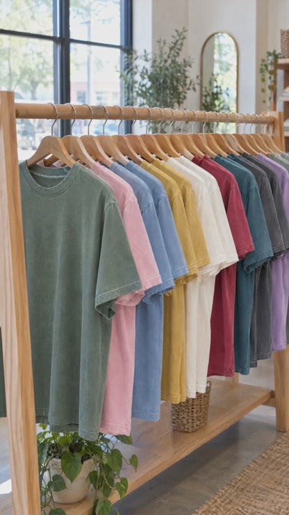 This Is An Outrage Comfort Colors shirt video: color rack and try-on by a woman and a man