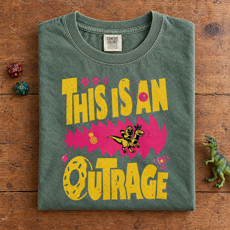 This Is An Outrage Shirt, Funny Bookish Fantasy Reader Comfort Colors Tee